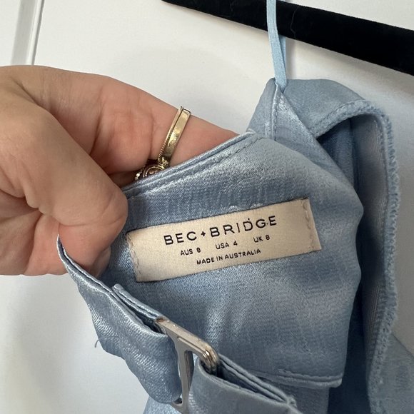 Bec + Bridge Moon Dance Strapless Maxi Dress Dusty Blue - Picture 2 of 6